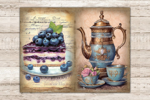 Tea Junk Journal Kit | Vintage Digital Collage Sheet SVG GlamArtZhanna 
