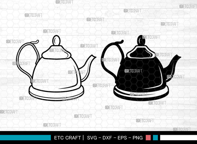 Tea Kettle SVG, Tea Pot Svg, Electric Kettle Svg, Boiling Kettle Svg, Kettle Svg, Tea Kettle Svg SVG ETC Craft 