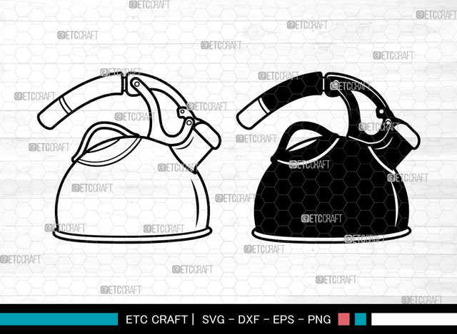 Tea Kettle SVG, Tea Pot Svg, Electric Kettle Svg, Boiling Kettle Svg, Kettle Svg, Tea Kettle Svg SVG ETC Craft 