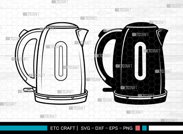 Tea Kettle SVG, Tea Pot Svg, Electric Kettle Svg, Boiling Kettle Svg, Kettle Svg, Tea Kettle Svg SVG ETC Craft 