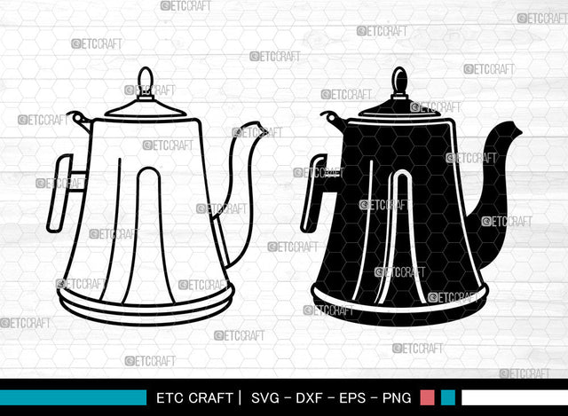Tea Kettle SVG, Tea Pot Svg, Electric Kettle Svg, Boiling Kettle Svg, Kettle Svg, Tea Kettle Svg SVG ETC Craft 
