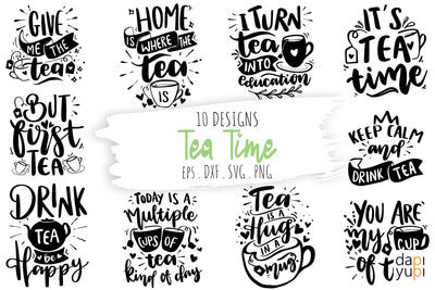 Tea Lover Bundle, Tea Lover Quotes SVG dapiyupi store 