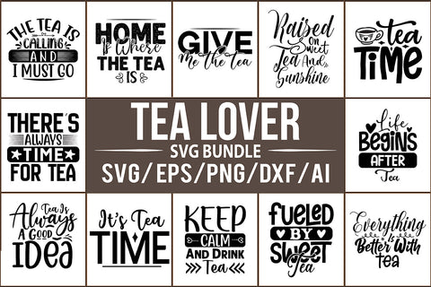 Tea Lover SVG Bundle SVG nirmal108roy 