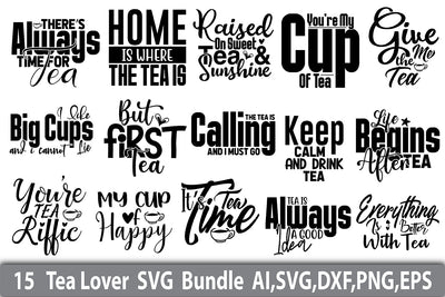 Tea Lover SVG Bundle SVG nirmal108roy 