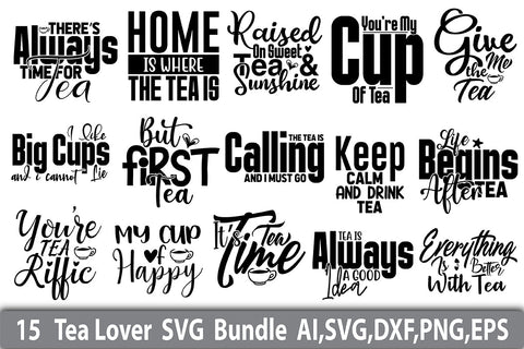 Tea Lover SVG Bundle SVG nirmal108roy 