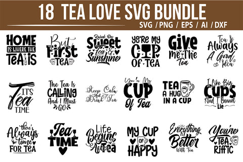 Tea lover SVG bundle SVG nirmal108roy 