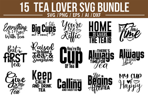 Tea Lover SVG Bundle SVG nirmal108roy 