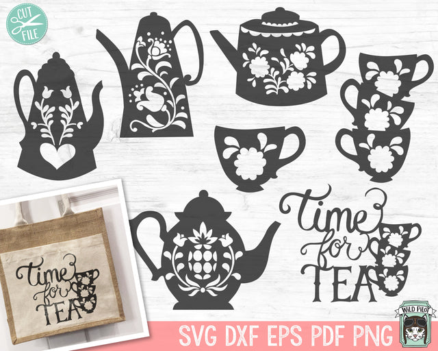 Tea Party SVG Cut File SVG Wild Pilot 