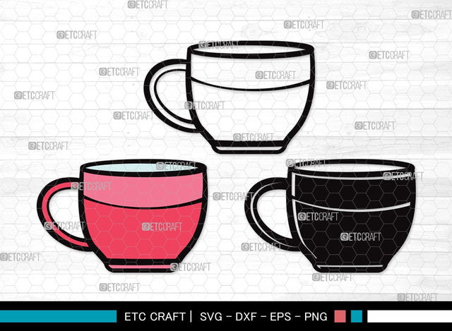 Tea Set SVG Cut File | Tea Cup Svg | Tea Pot Svg | Tea Kettle Svg | Tea Set Clipart SVG ETC Craft 