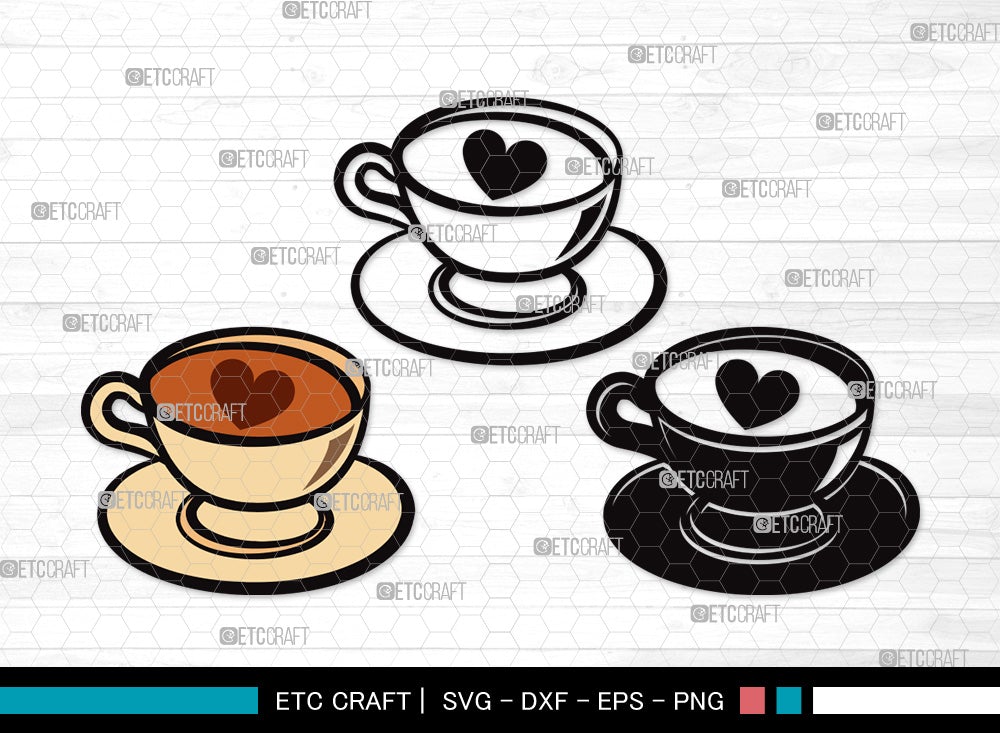 Tea Set SVG Cut File | Tea Cup Svg | Tea Pot Svg | Tea Kettle Svg | Tea ...