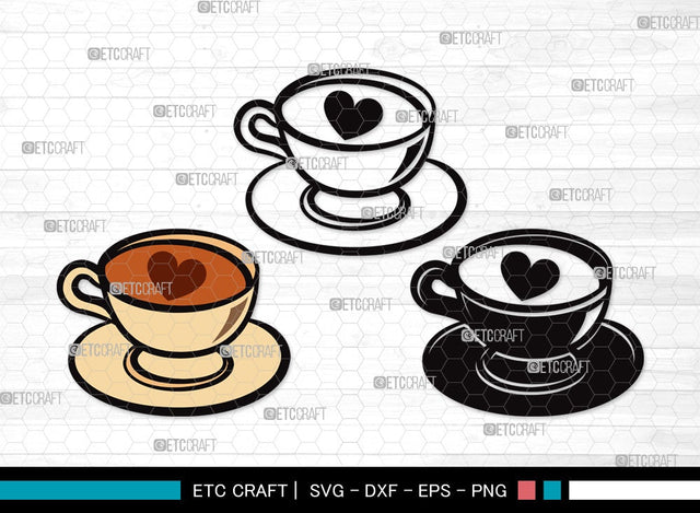 Tea Set SVG Cut File | Tea Cup Svg | Tea Pot Svg | Tea Kettle Svg | Tea Set Clipart SVG ETC Craft 