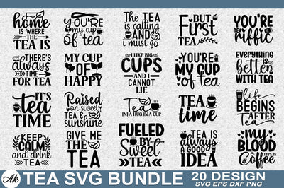 Tea SVG Bundle Cut File SVG akazaddesign 