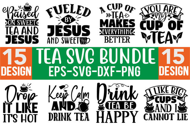 Tea SVG Design Bundle SVG CraftingStudio 