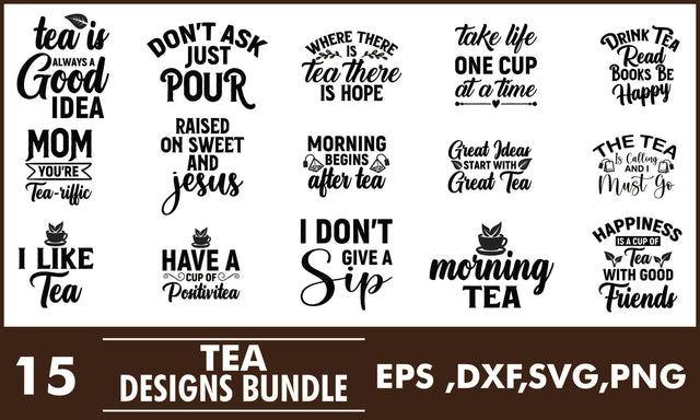 Tea SVG Designs Bundle SVG PatternFeed8 