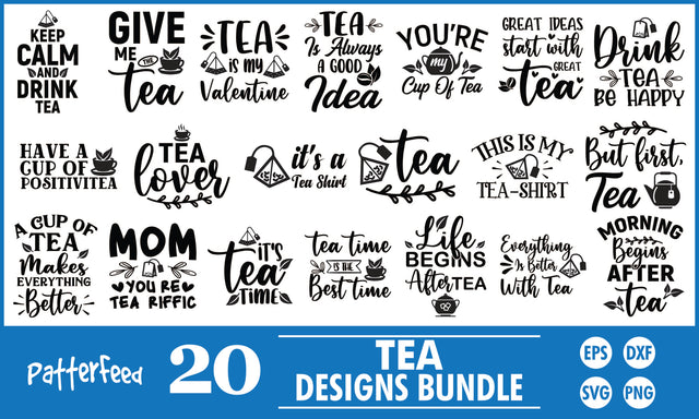 Tea SVG Designs Bundle SVG PatternFeed8 