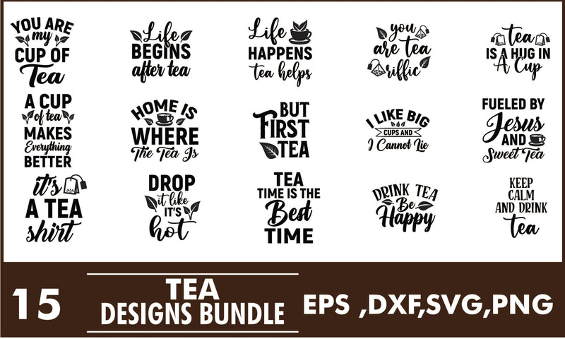 Tea SVG Designs Bundle SVG PatternFeed8 