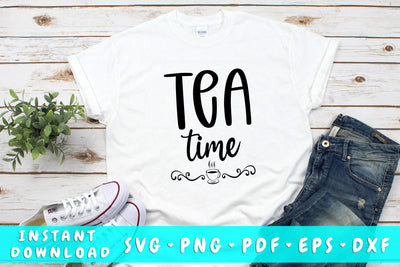 Tea Time SVG SVG HappyDesignStudio 