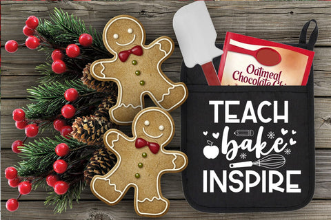 Teach Bake Repeat SVG I Christmas Pot Holders Teachers SVG SVG Happy Printables Club 