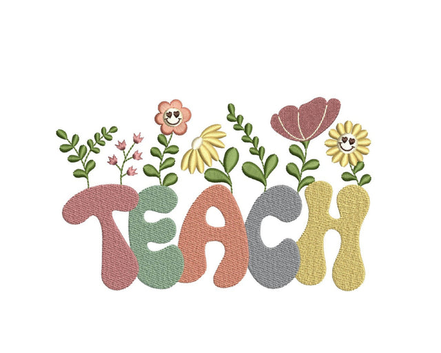 Teach Embroidery Design, Back to School Embroidery, Teacher Gift, 3 sizes, Instant download Embroidery/Applique DESIGNS Nino Nadaraia 