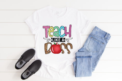 Teach Like a Boss PNG - Teacher Sublimation Design Sublimation CraftLabSVG 