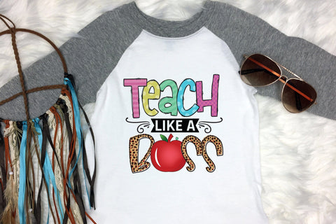 Teach Like a Boss PNG - Teacher Sublimation Design Sublimation CraftLabSVG 