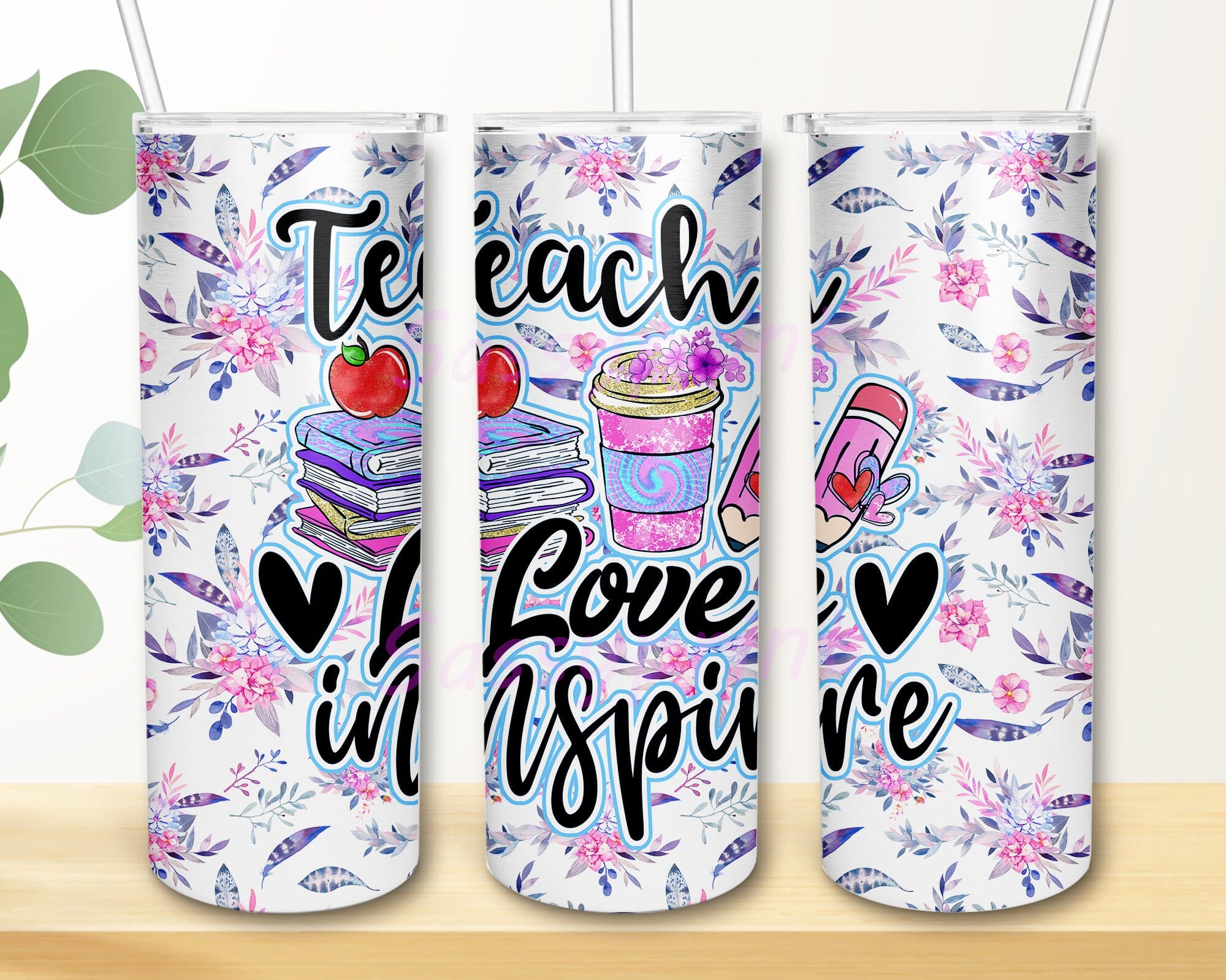 Teacher 20 oz Skinny Tumbler Bundle, Teacher Life Back To School  Sublimation Designs, Teacher Appreciation PNG Instant Download - So Fontsy