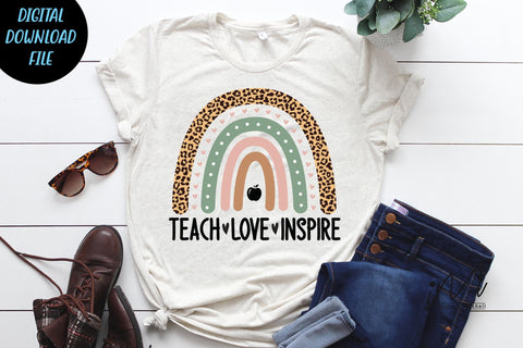 Teach love inspire png, teacher t shirt, cool teacher t shirt SVG Isabella Machell 