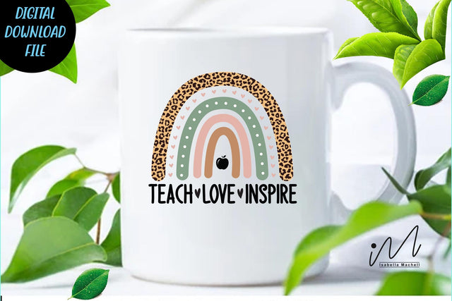 Teach love inspire png, teacher t shirt, cool teacher t shirt SVG Isabella Machell 