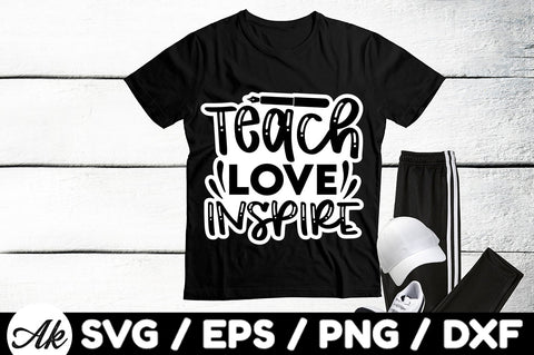 Teach love inspire Stickers SVG akazaddesign 