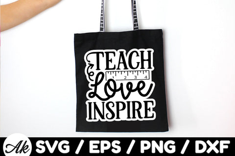 Teach love inspire Stickers SVG akazaddesign 