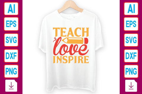 Teach Love Inspire SVG Craftlabsvg24 