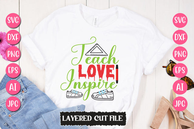 Teach Love Inspire SVG Cut File SVG Newmockups 