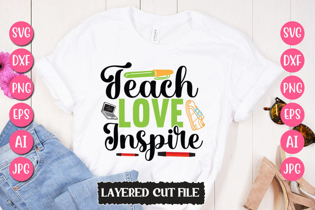 Teach Love Inspire SVG Cut File SVG Newmockups 