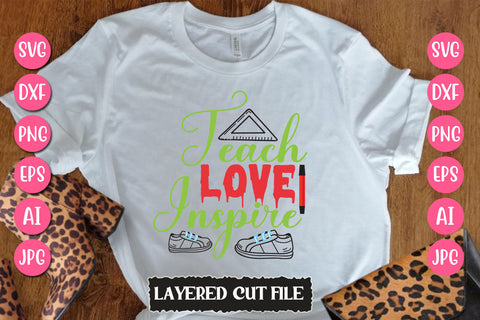 Teach Love Inspire SVG Cut File SVG Newmockups 