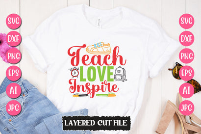 Teach Love Inspire SVG Cut File SVG Newmockups 