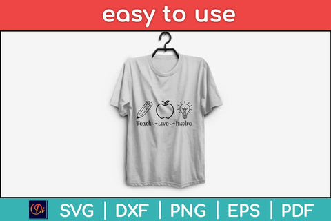 Teach Love Inspire Svg Digital Cutting File SVG artprintfile 