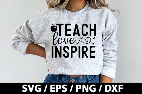 Teach love inspire SVG SVG akazaddesign 