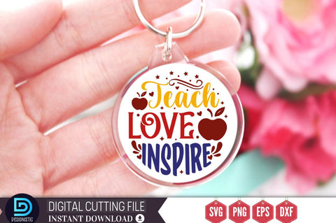 Teach love inspire SVG SVG DESIGNISTIC 