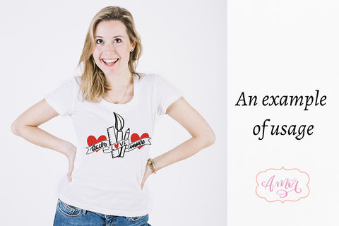 Teach love inspire SVG, teacher appreciation svg SVG Amorclipart 