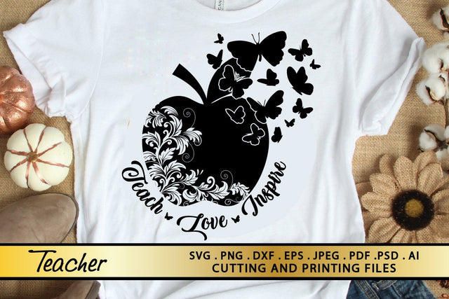 Teach Love Inspire SVG Teacher SVG Back To School SVG File SVG zoellartz 