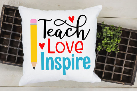 Teach Love Inspire SVG / Teacher SVG / School cut file SVG VR Digital Design 