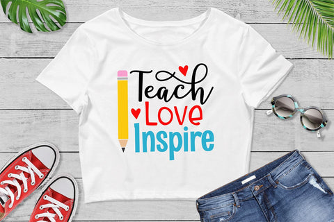 Teach Love Inspire SVG / Teacher SVG / School cut file SVG VR Digital Design 