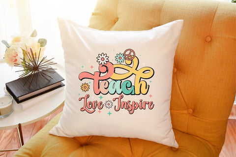 Teach Love Inspire Teacher Sublimation Sublimation designartist 
