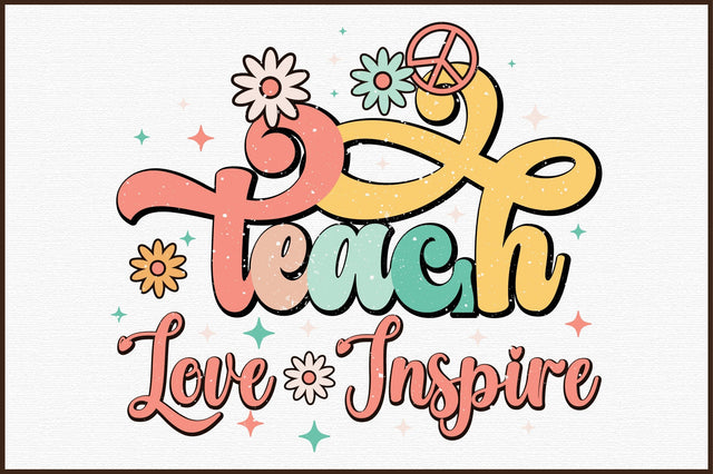 Teach Love Inspire Teacher Sublimation Sublimation designartist 