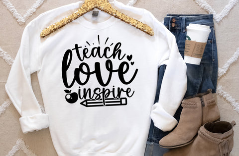 Teach love inspire, teacher svg designs SVG MD mominul islam 