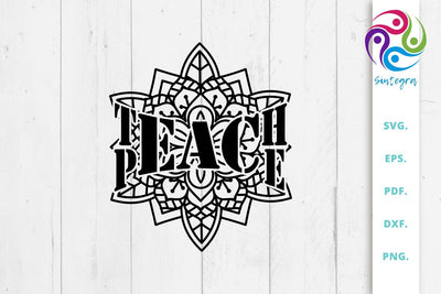 Teach Peace Mandala Svg File SVG Sintegra 