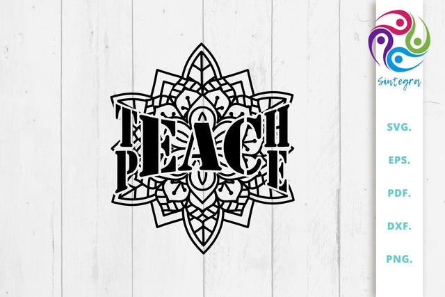 Teach Peace Mandala Svg File SVG Sintegra 