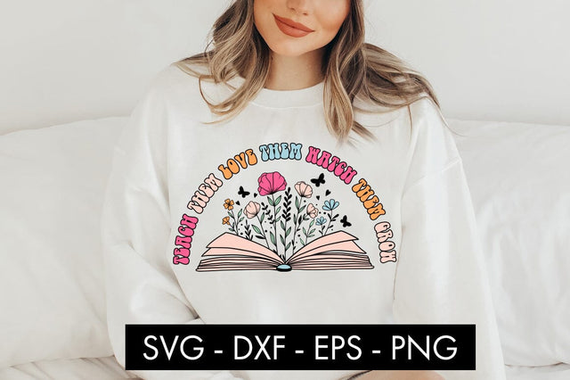 Teach Them Love Them SVG Cut File PNG Sublimation SVG Freeling Design House 