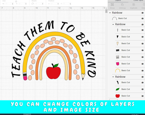 Teach Them To Be Kind SVG Bundle, 4 Designs, Teacher Appreciation SVG, Teacher Rainbow SVG, Teacher Quotes SVG, Teacher Life SVG SVG HappyDesignStudio 