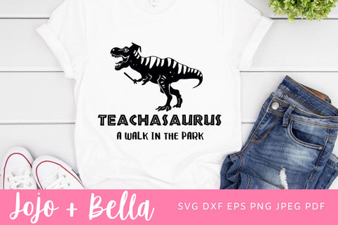 Teachasaurus Svg, Teacher SVG, School Svg, Back to School Svg, School, Svg Designs, Svg, Svg files for Cricut, Sublimation Designs Downloads SVG Jojo&Bella 
